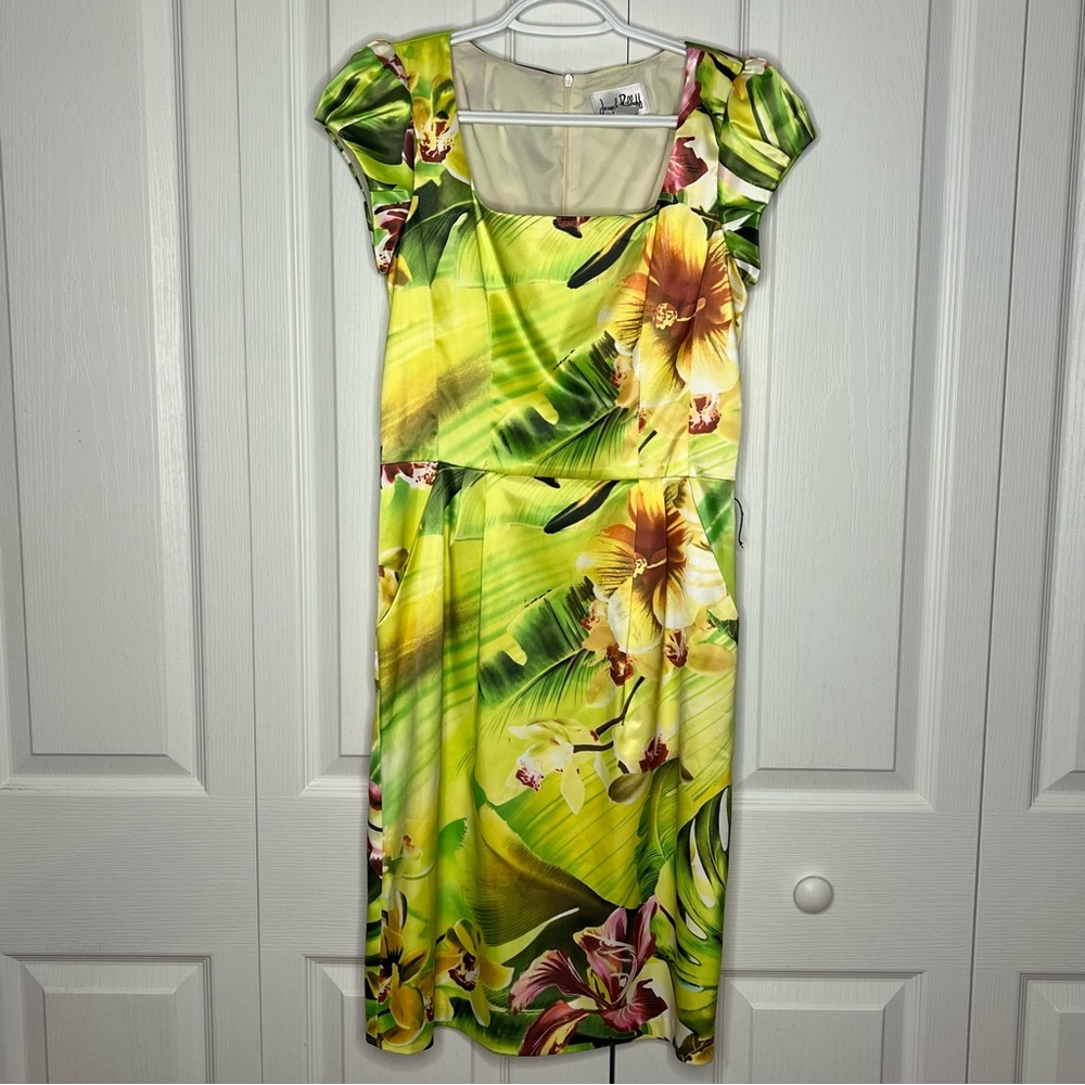 JOSEPH RIBKOFF Floral Shift Dress bright colours knee length size 8 - Picture 2 of 12